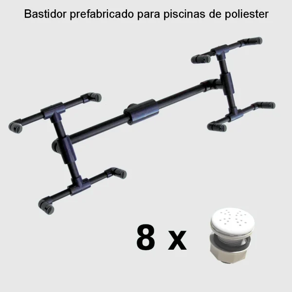 Bastidor prefabricado para jacuzzi poliester melppa